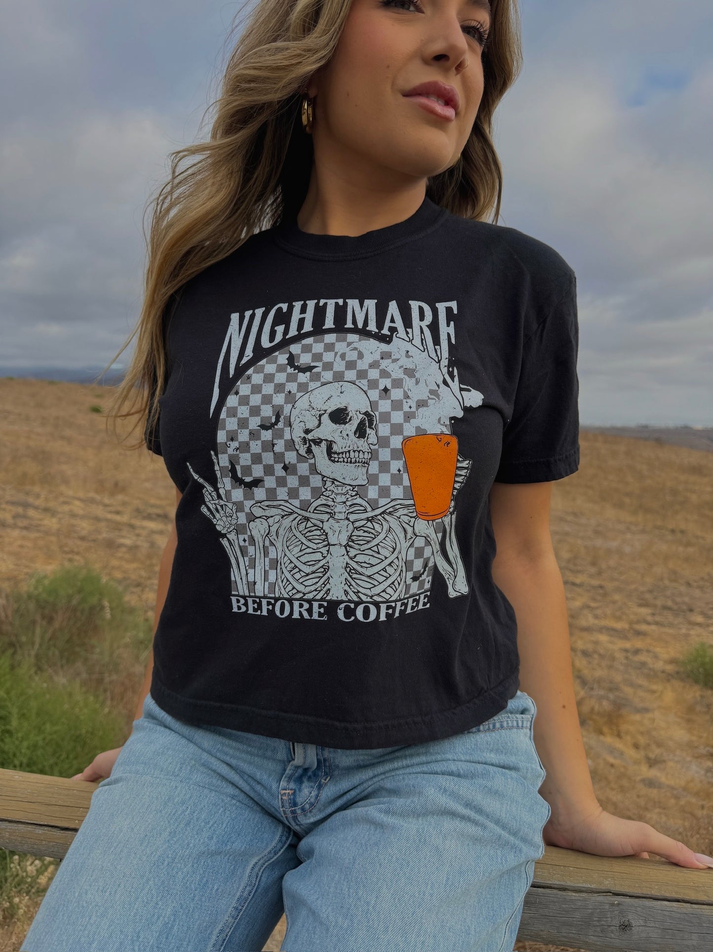 Nightmare Before Coffee Boxy Tee